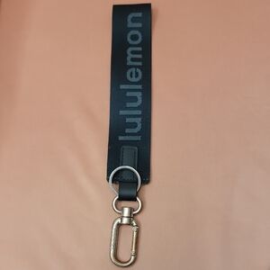 Lululemon Black Keychain with Gold Clip